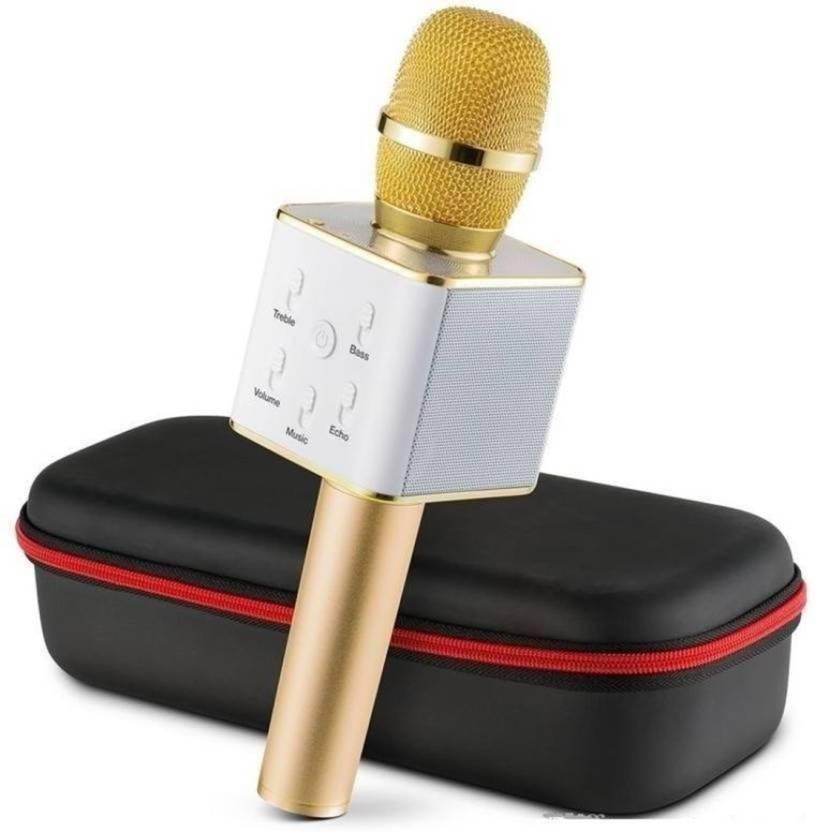 

Караоке микрофон беспроводной NERF Q7 Plus Gold с футляром (D-2019090063)