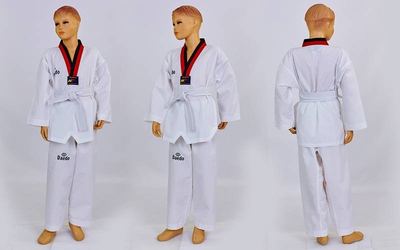 

Кимоно для таеквондо (добок) WTF Daedo CO-5567 белый 130 см