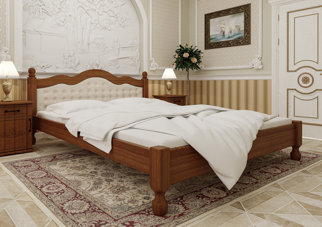 

Кровать Магнолия» мягкое изголовье ЧДК (180 * 200) Орех