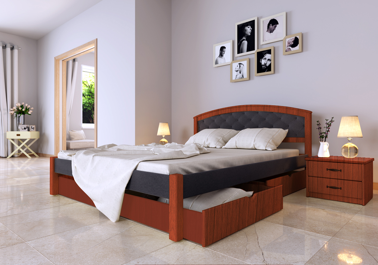 

Кровать Британия Комби ЧДК (160 * 200) Яблоня