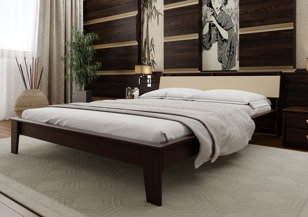 

Кровать ВЕНЕЦИЯ Мягкое изголовье ЧДК (180 * 200) Темный орех