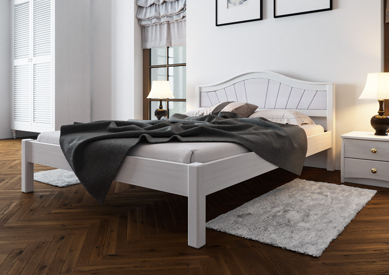 

Кровать ИТАЛИЯ Мягкое изголовье ЧДК (160 * 200) Белый