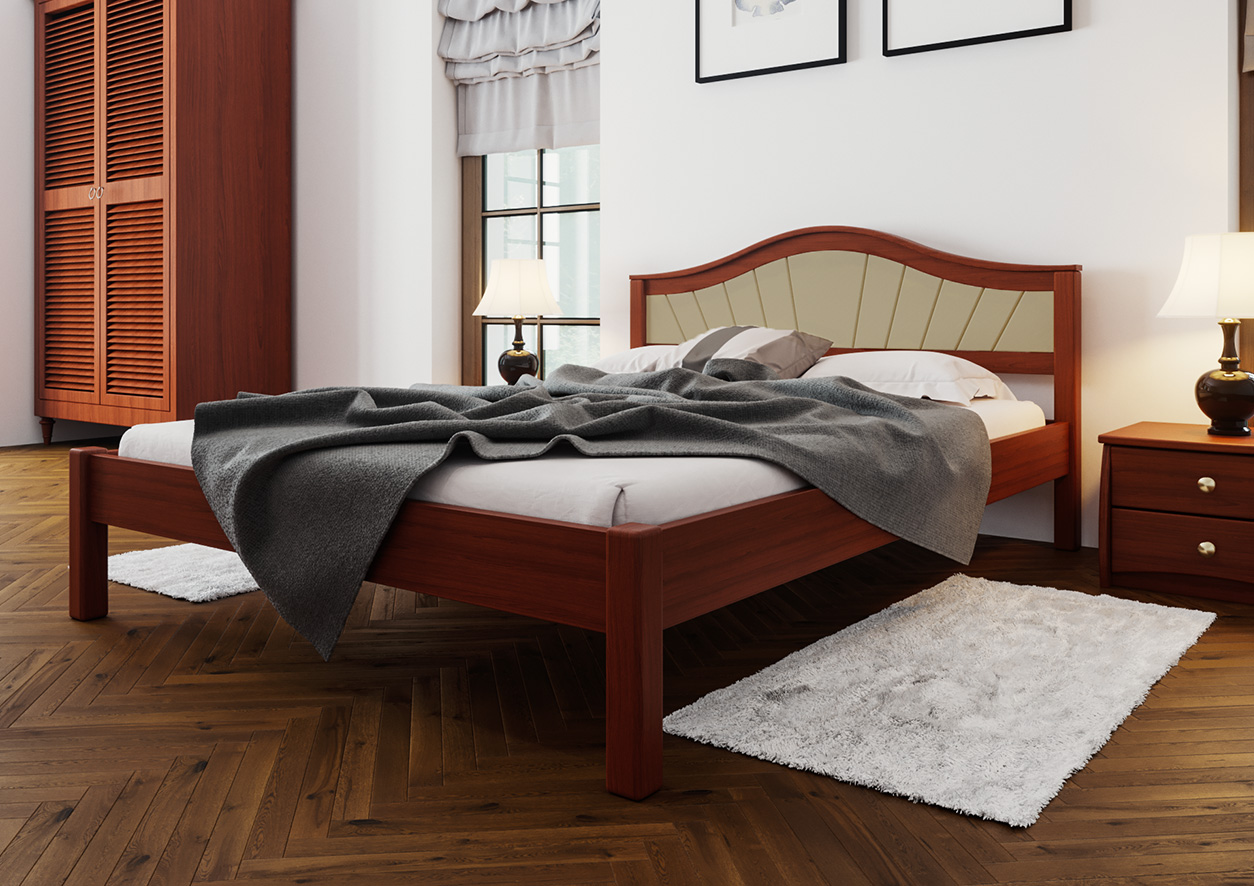 

Кровать ИТАЛИЯ Мягкое изголовье ЧДК (160 * 200) Яблоня