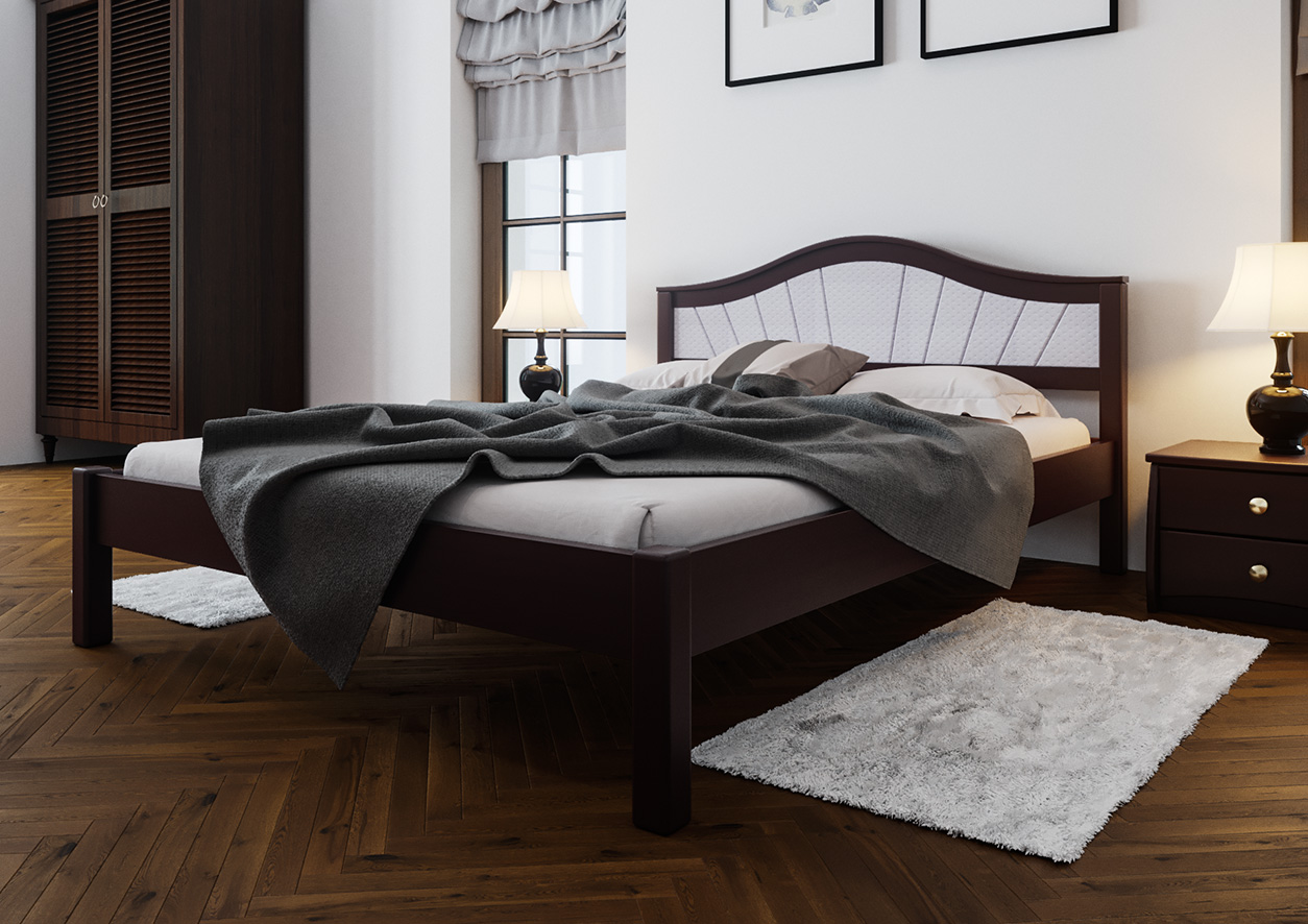 

Кровать ИТАЛИЯ Мягкое изголовье ЧДК (180 * 200) Махонь