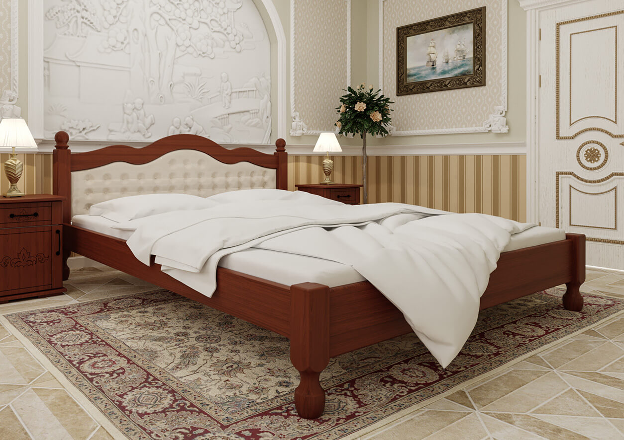 

Кровать Магнолия» мягкое изголовье ЧДК (160 * 200) Яблоня