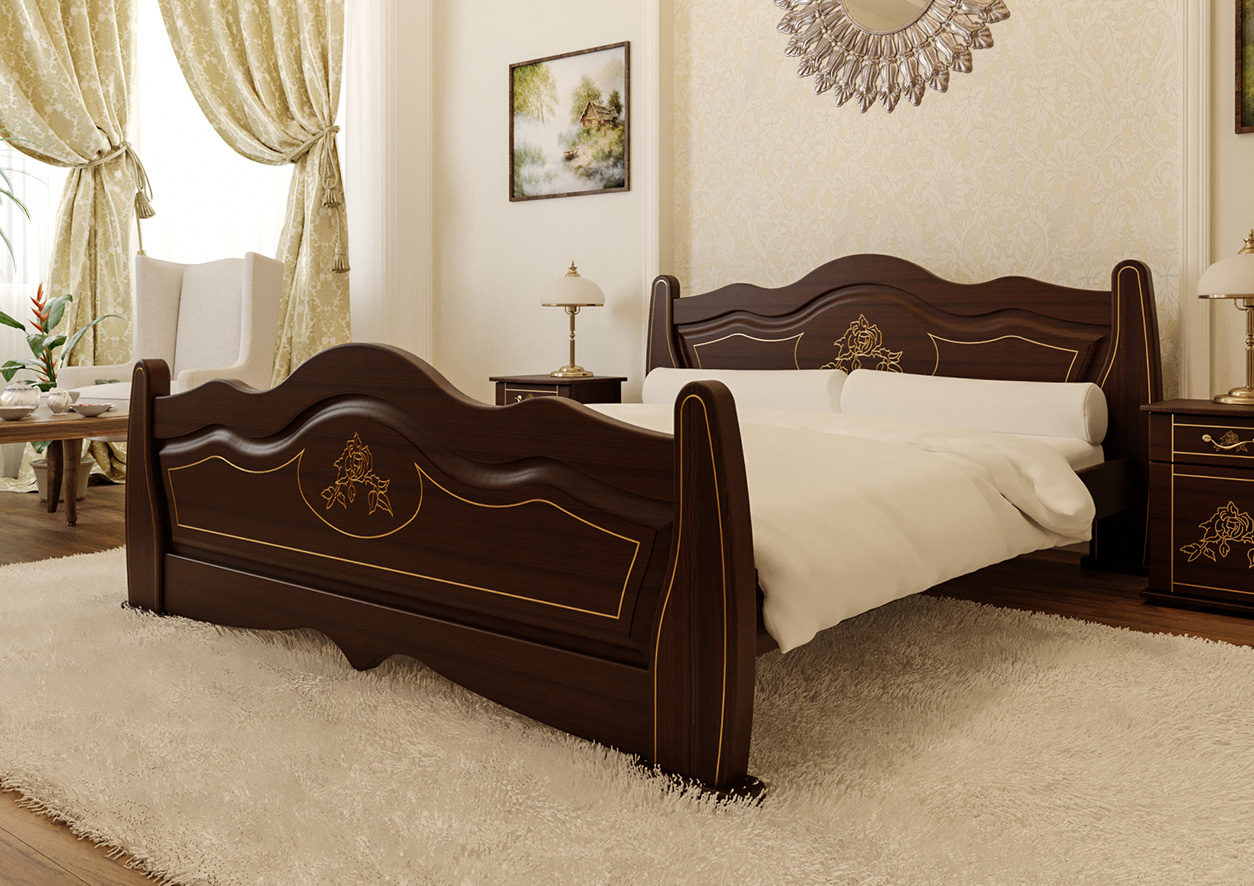 

Кровать МАЛЬВА ЧДК (160 * 200) Темный орех