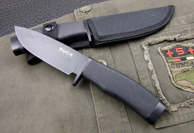 

Туристический походный нож BUCK 768 Hunting Knife, для выживания. Черный