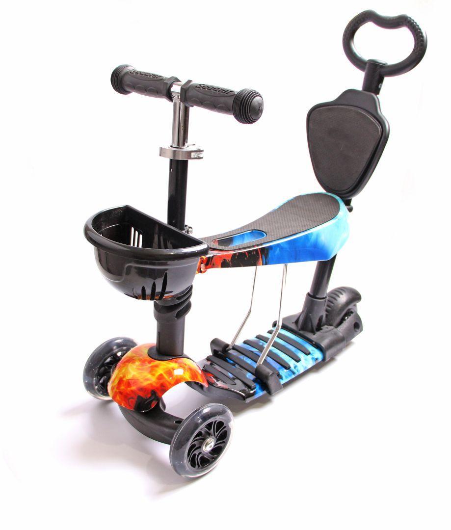 

Трехколесный самокат Scooter 5в1 "Fire and Ice"