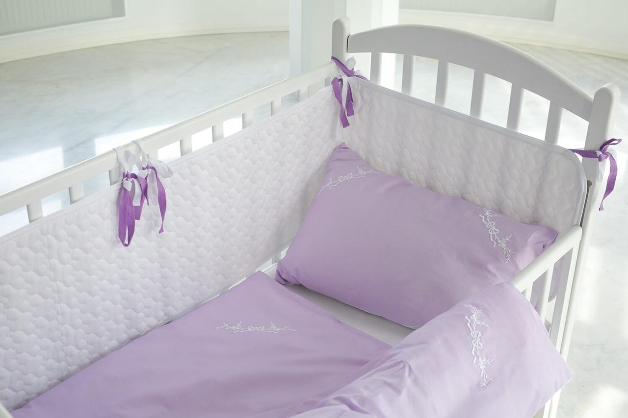 

Комплект постельного белья Kiddy Fusion Сатин с вышитым вензелем 100х140 см Сиреневый (91)