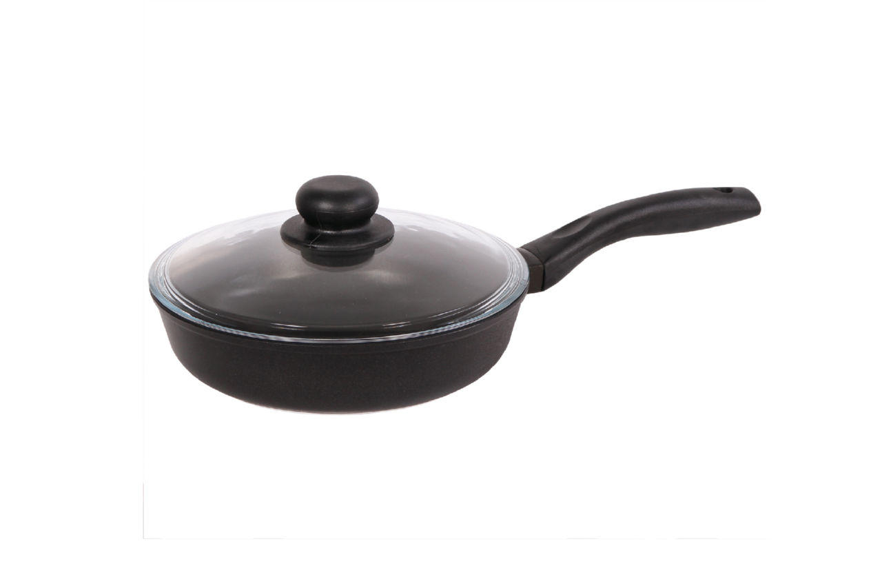 

Сковорода Биол "Классик" 200х120 мм с крышкой, антипригарное покрытие Алюминий (2007ПС) 4106334