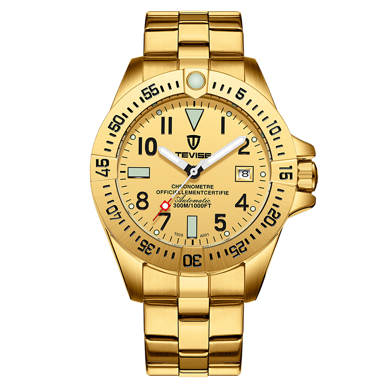 

Мужские часы Tevise T839A (Gold)