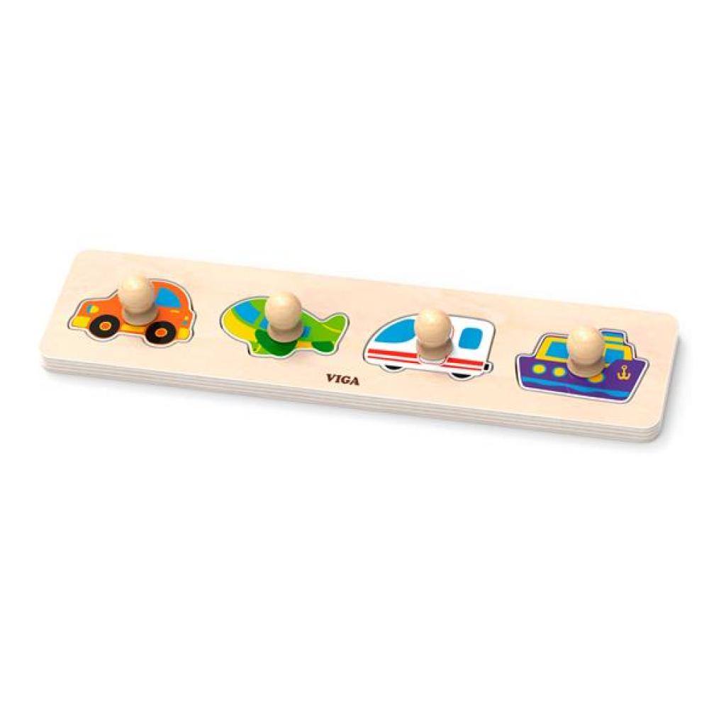 

Развивающая игрушка Viga Toys Рамка-вкладыш с ручками Транспорт (44534)