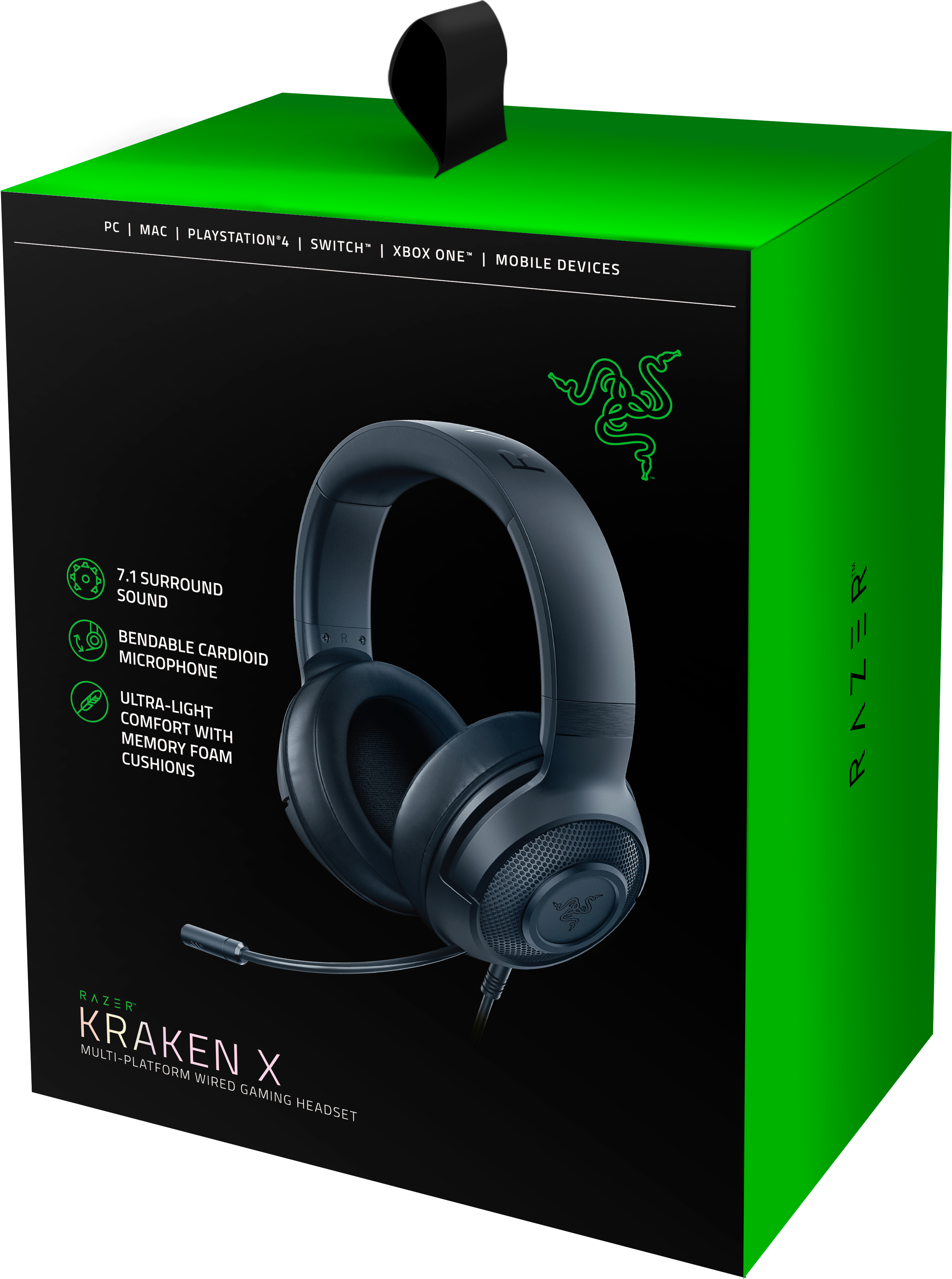 Наушники Razer Kraken X Black (RZ04-02890100-R3M1) – отзывы покупателей |  ROZETKA