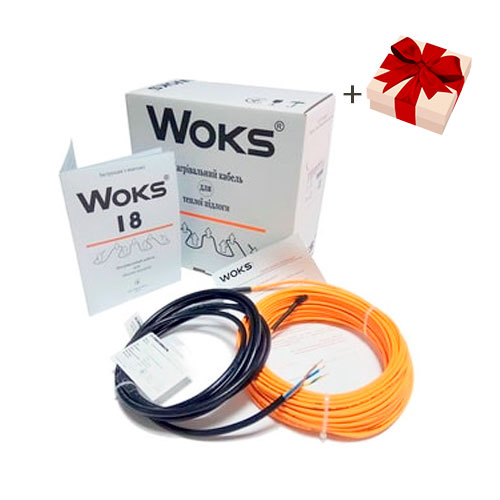 

Теплый пол Woks нагревательный кабель под плитку Woks 18 730 Вт + терморегулятор