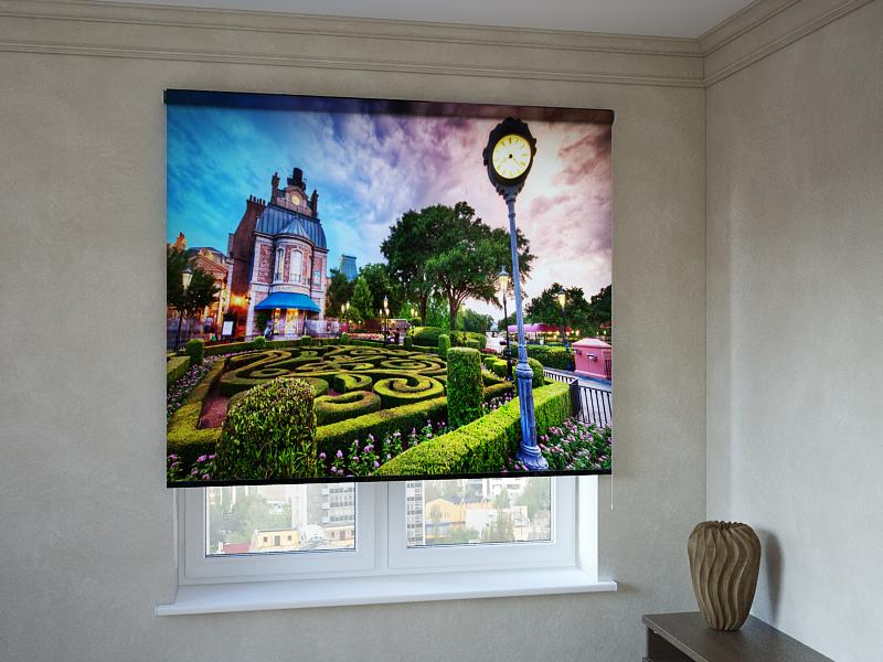

Рулонные фотошторы Print-Market с фотопечатью ландшафтный сад (3525)