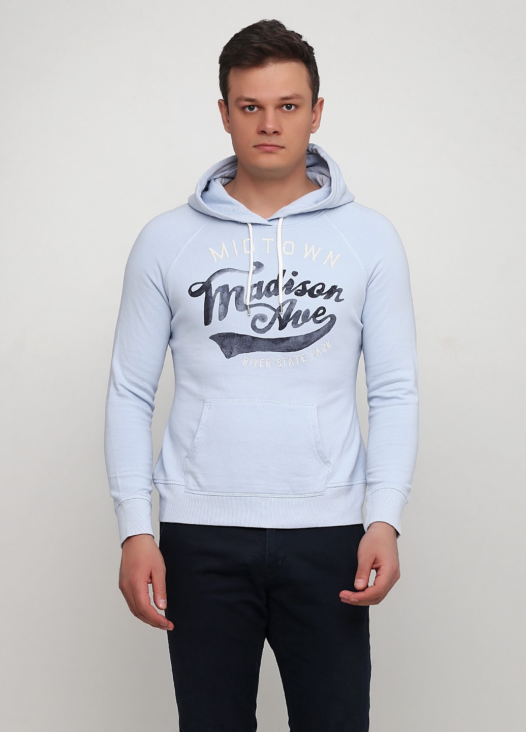 

Худи H&M S голубой с принтом 3097082RP6