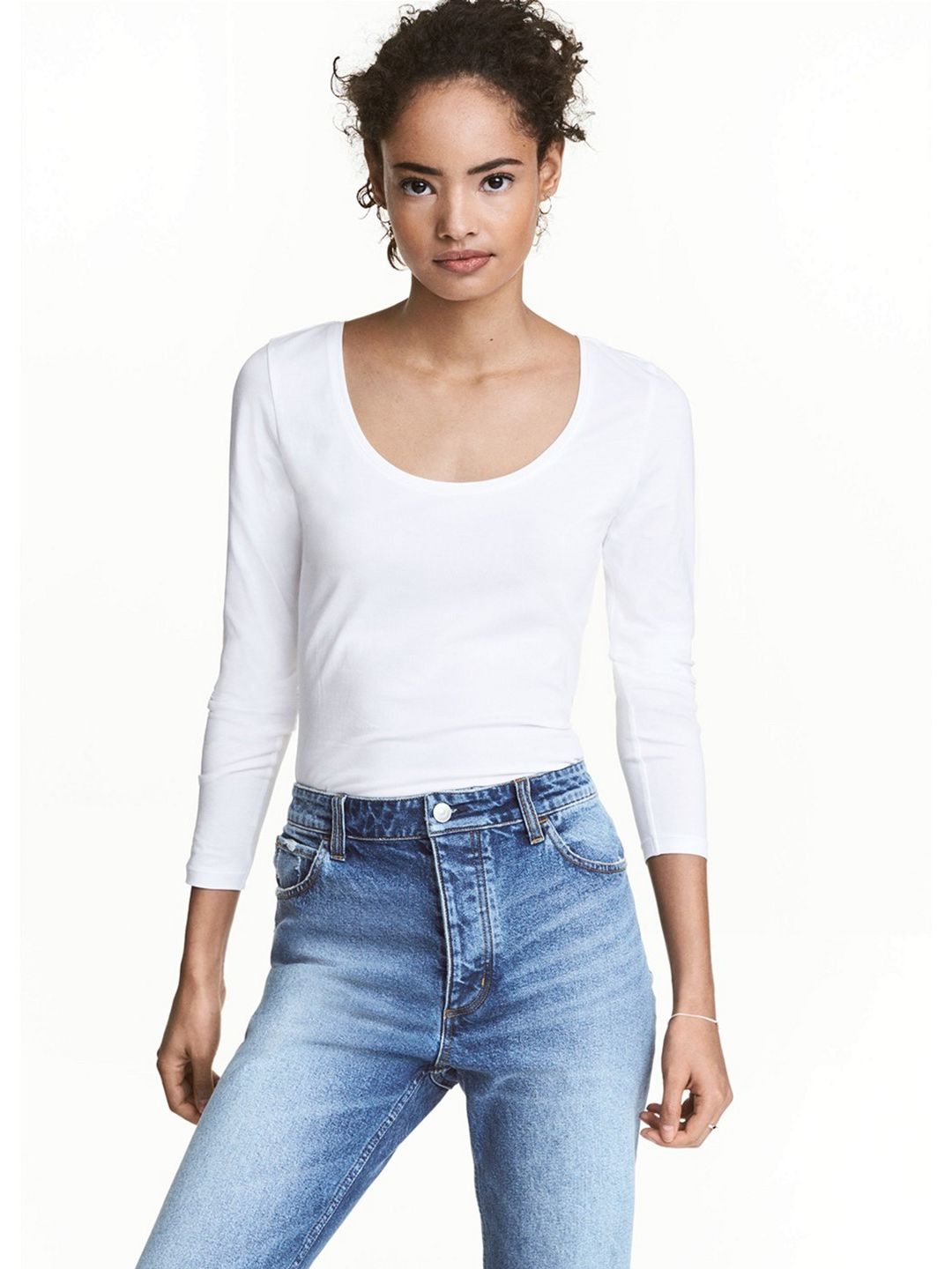 

Лонгслив H&M 0831027 XL Белый