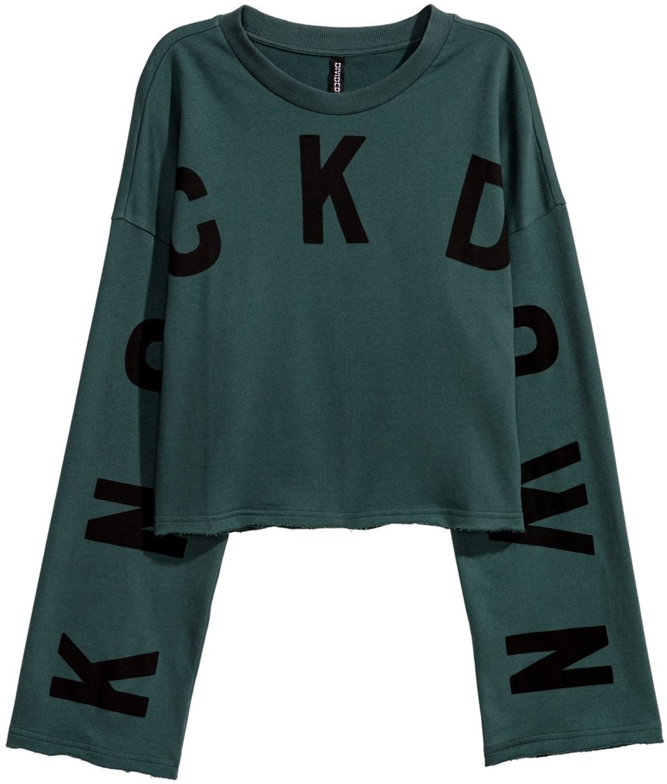 

Свитшот H&M 0616238 XS Темно-зеленый