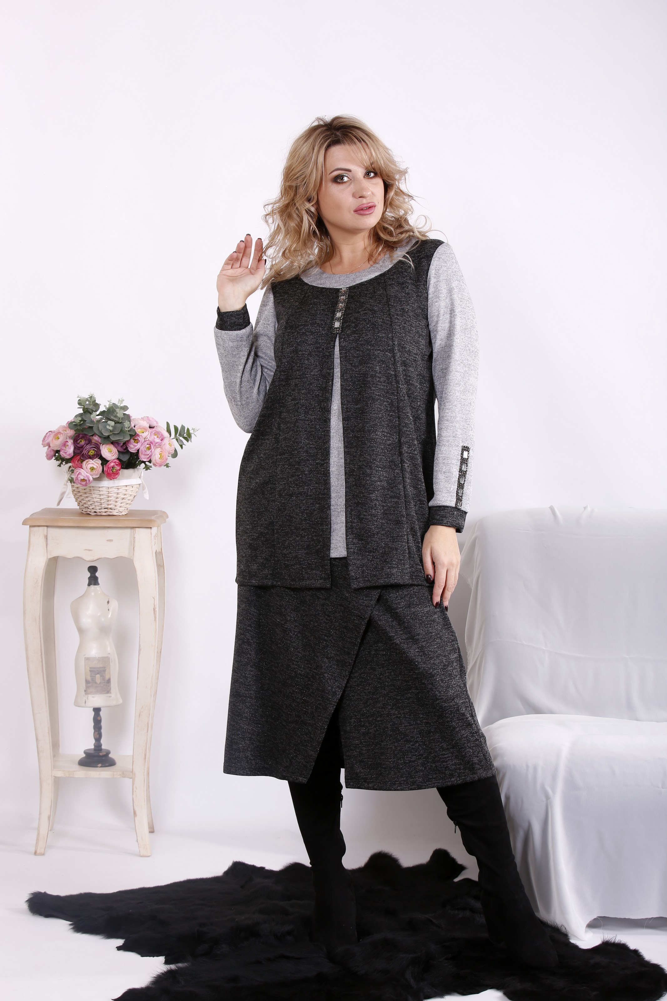 

Комплект: юбка и кофта GARRY-STAR 01616-2 64 Черный