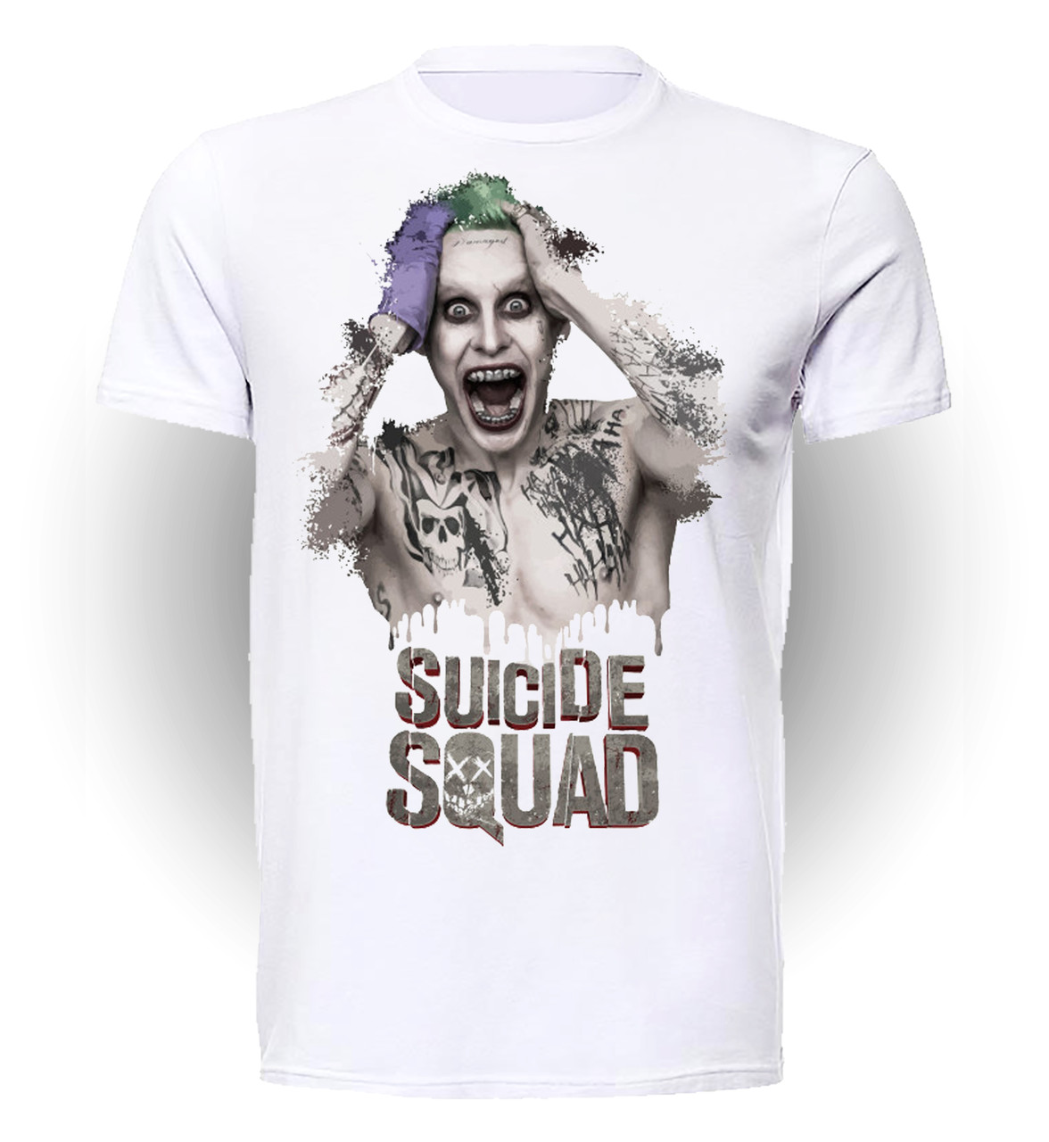 

Футболка GeekLand Отряд Самоубийц Suicide Squad Джокер в тату SS.01.054 (FU21SS.01.054/boy-110)