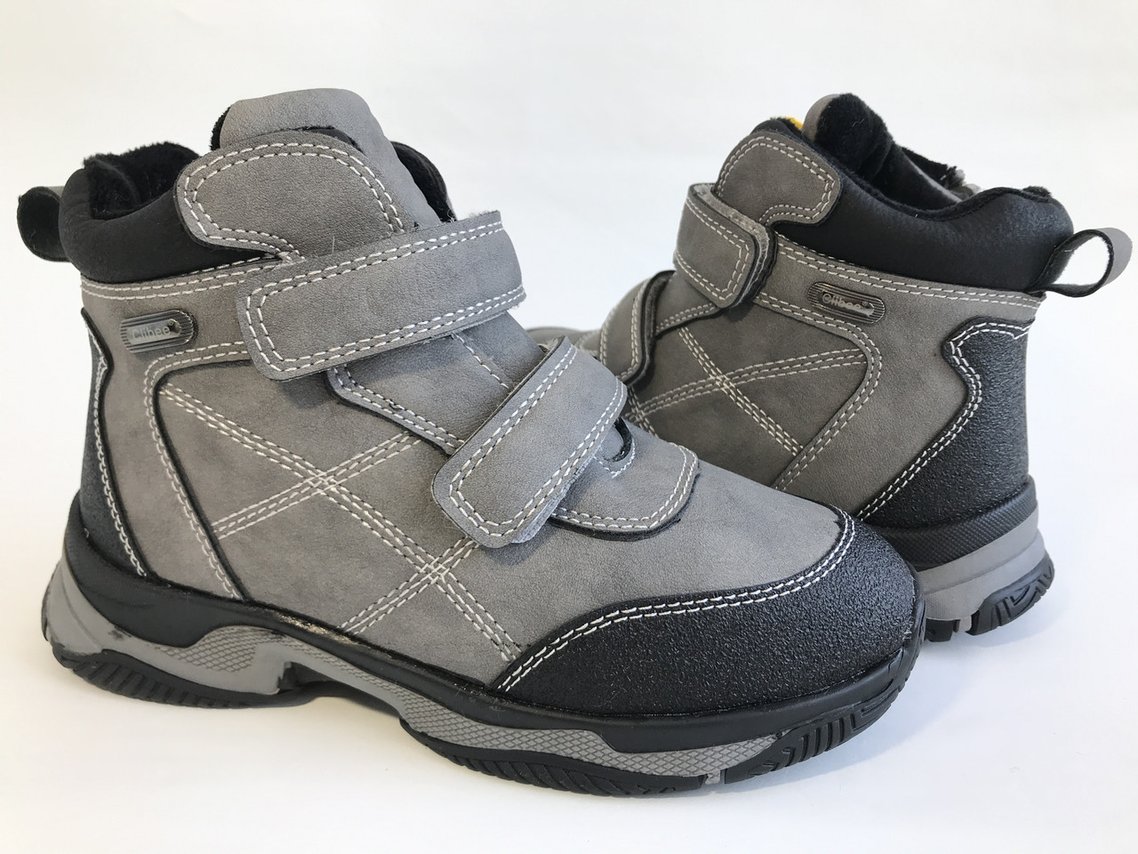 

Зимние ботинки Clibee, р. 28 стелька 18,5 см детские для мальчика серые H-253 Black/Grey