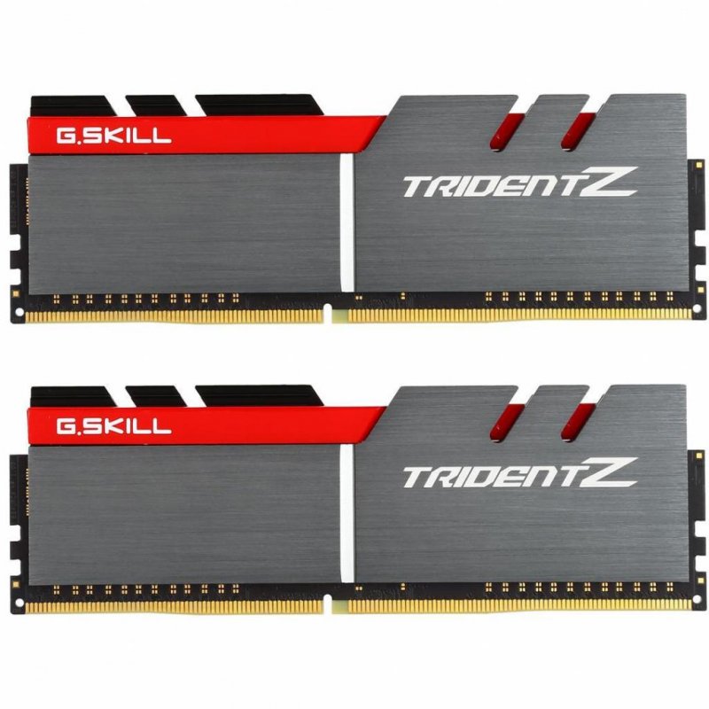 

Модуль пам'яті DDR4 16G KIT(2x8G) 3200MHz G.SKILL Trident Z Silver RED 1.35V CL16 (box) F4-3200C16D-16GTZB