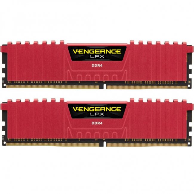 

Модуль памяти для компьютера DDR4 16GB (2x8GB) 3200 MHz Vengeance LPX Red CORSAIR (CMK16GX4M2B3200C16R)
