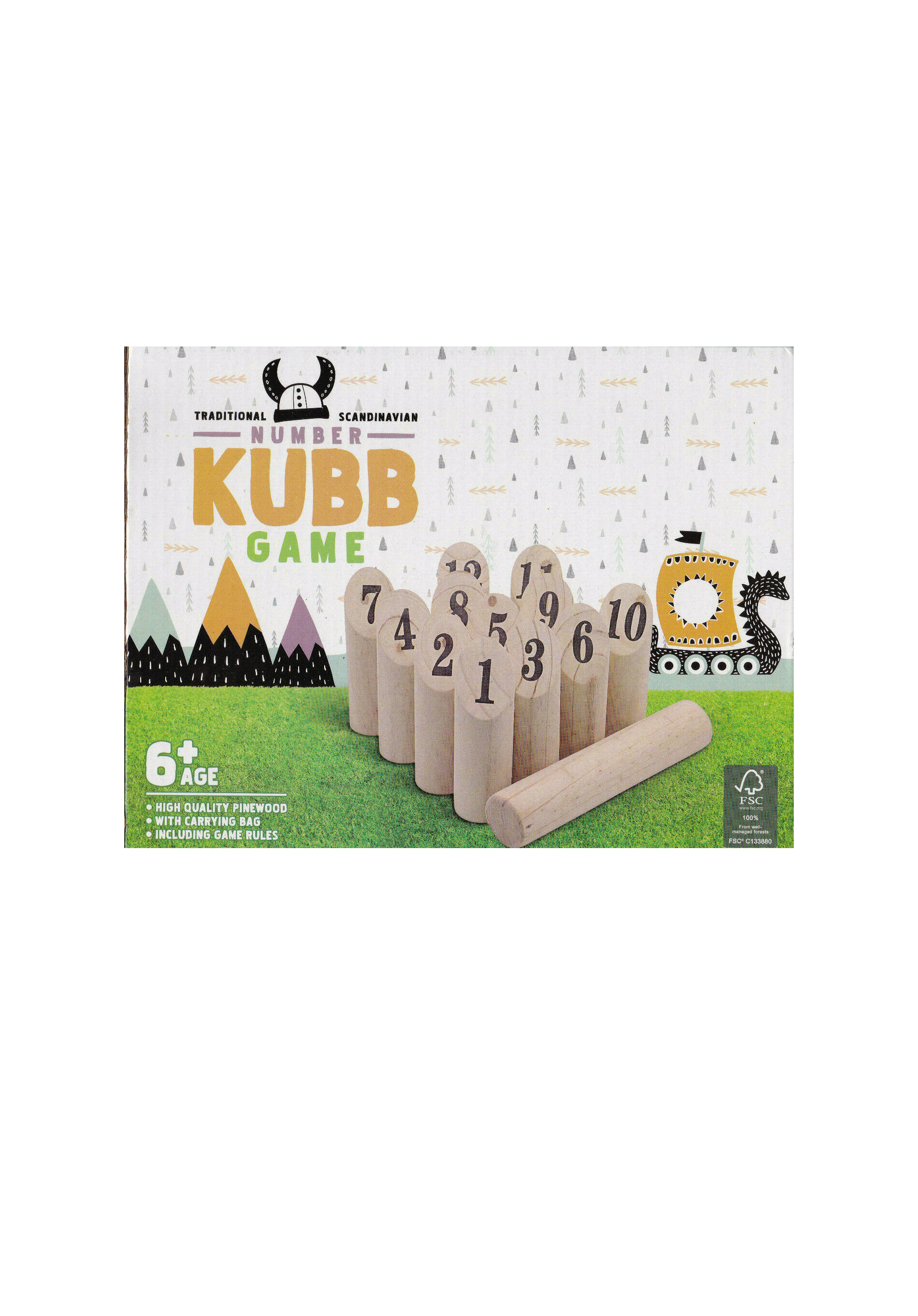 

Финские городки Kubb Traditional Scandinavian бежевый-черный K10-550766