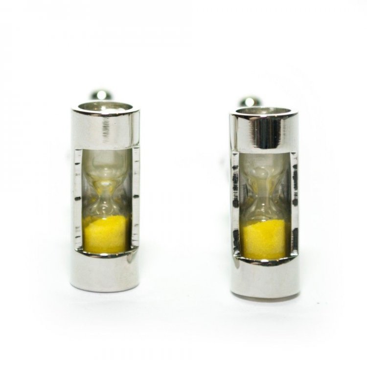 

Запонки SF Песочные Часы Желтые Zph-1102