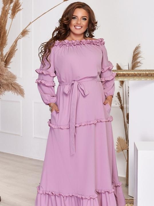 

Платье G&M k-71640 - Размер цвет пудра, Платье G&M k-71640 48-50 Размер цвет пудра