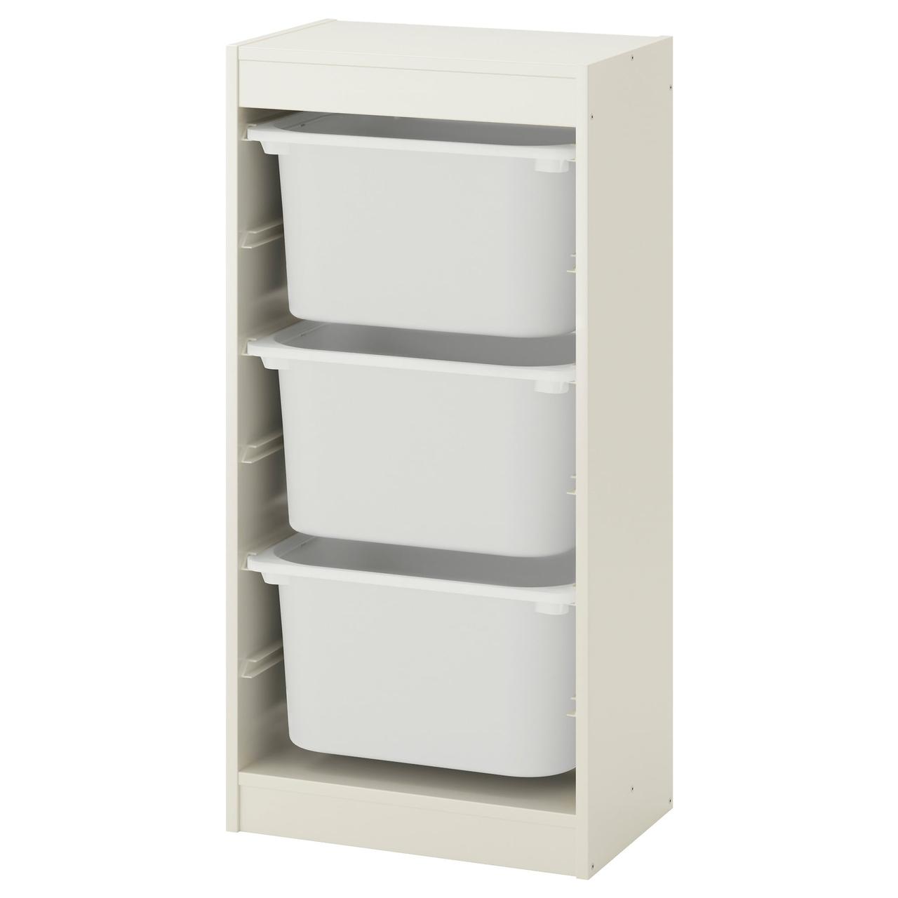 

Комод для игрушек IKEA (ИКЕА) 3 ящика Trofast 46x30x94 см Белый 792.285.71