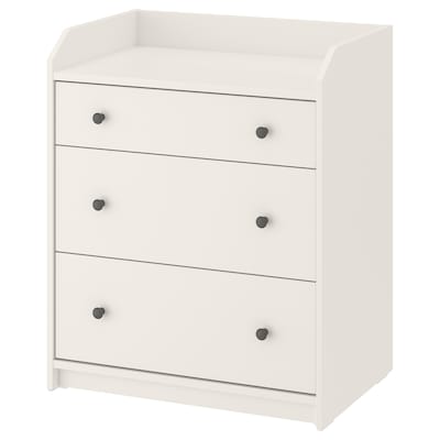 

Комод IKEA (ИКЕА) HAUGA 3 ящика 70x84 см Белый 004.072.74