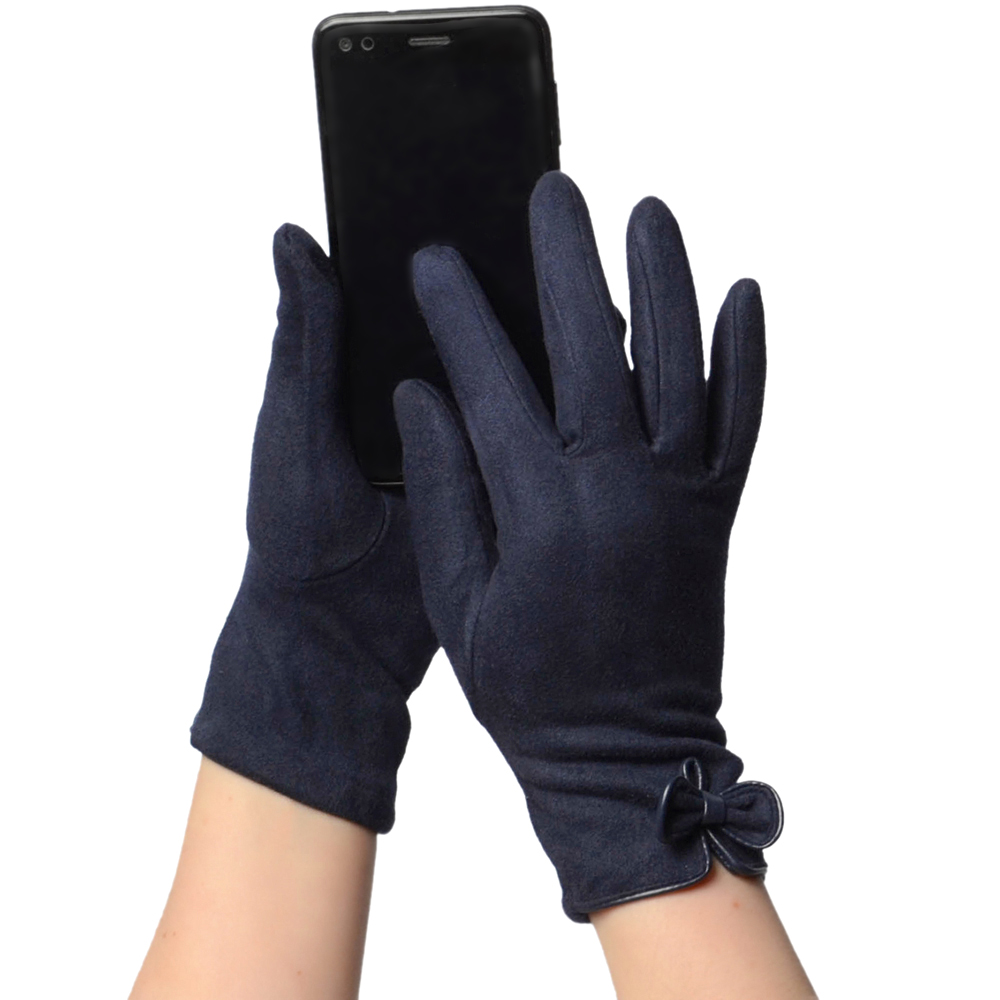 

Перчатки женские велюр touch screen, TG4028-d.blue, L