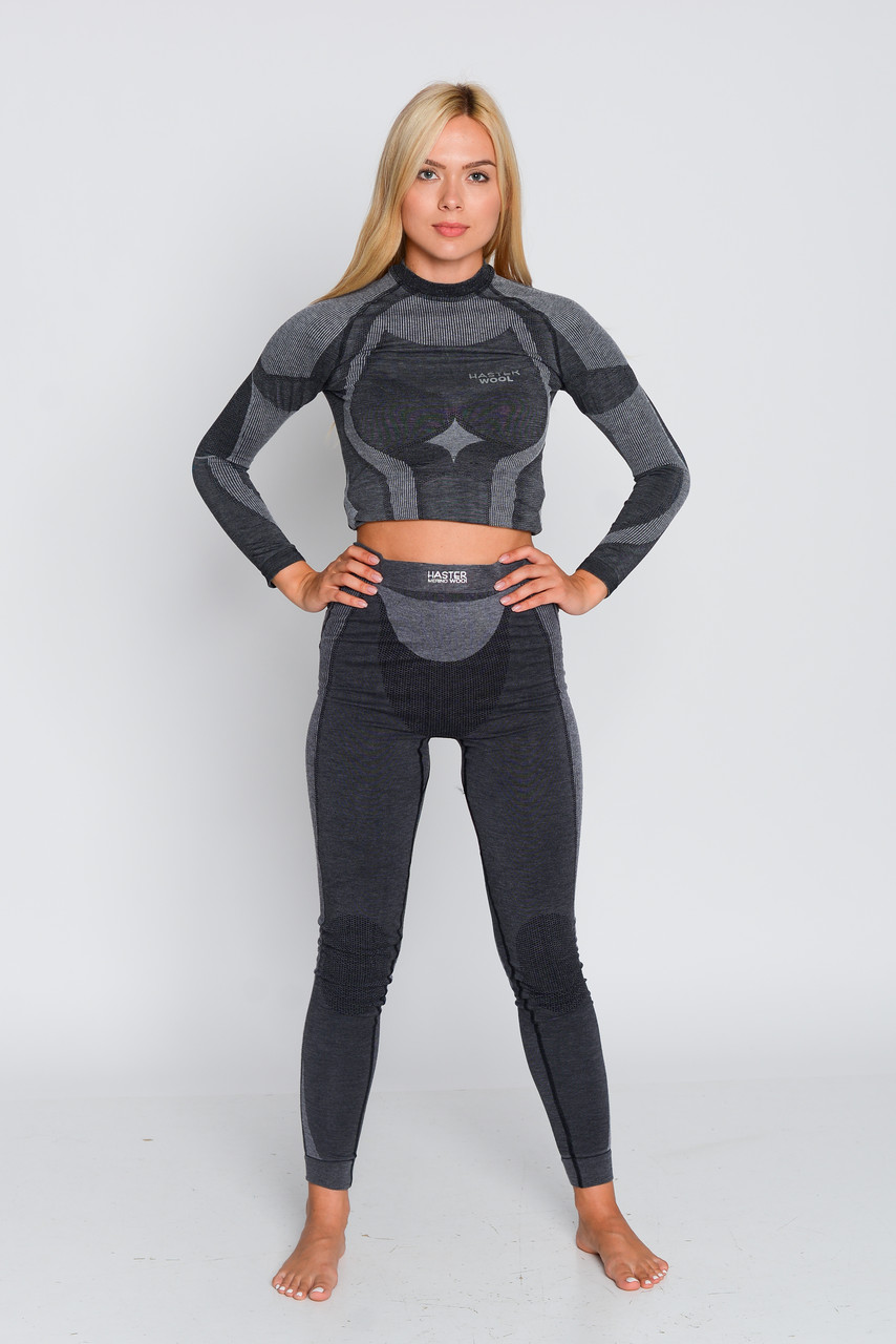 

Женские термоштаны с шерстью мериноса (6) Hanna Style L/XL Серый 000140356