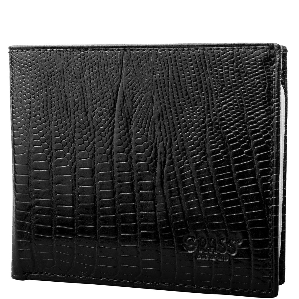 

Мужская кожаная визитница (SHI516-32) Grass 10х8х1,5 см Черный 000140776