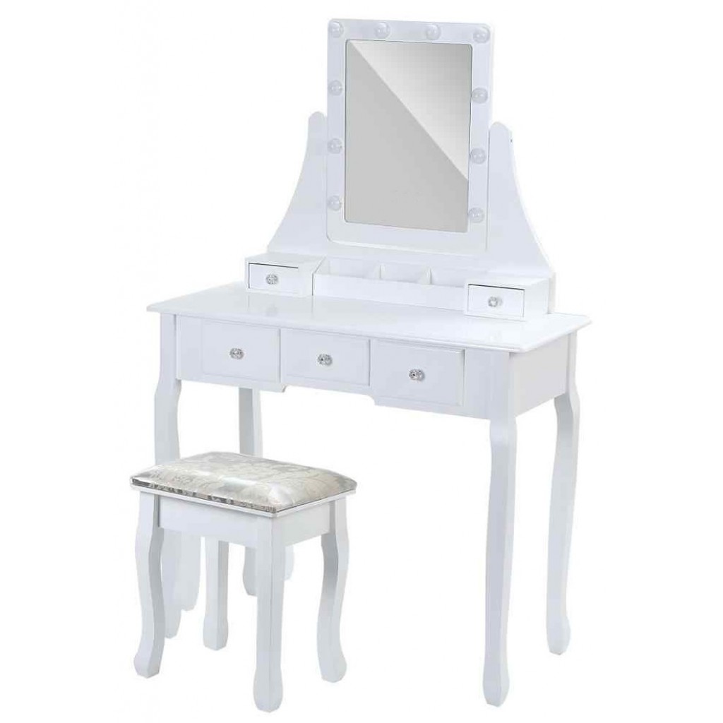 

Косметический столик Bonro 138х80х40 см Белый 000139613