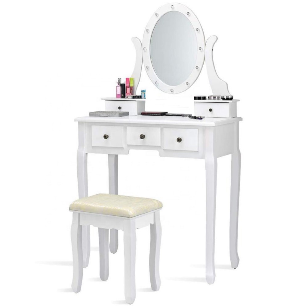

Косметический столик Bonro 142х80х41 см Белый 000139614