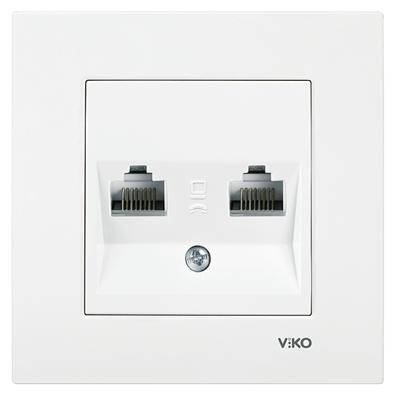 Розетка компьютерная двойная (2x RJ-45) Viko Karre – низкие цены ...