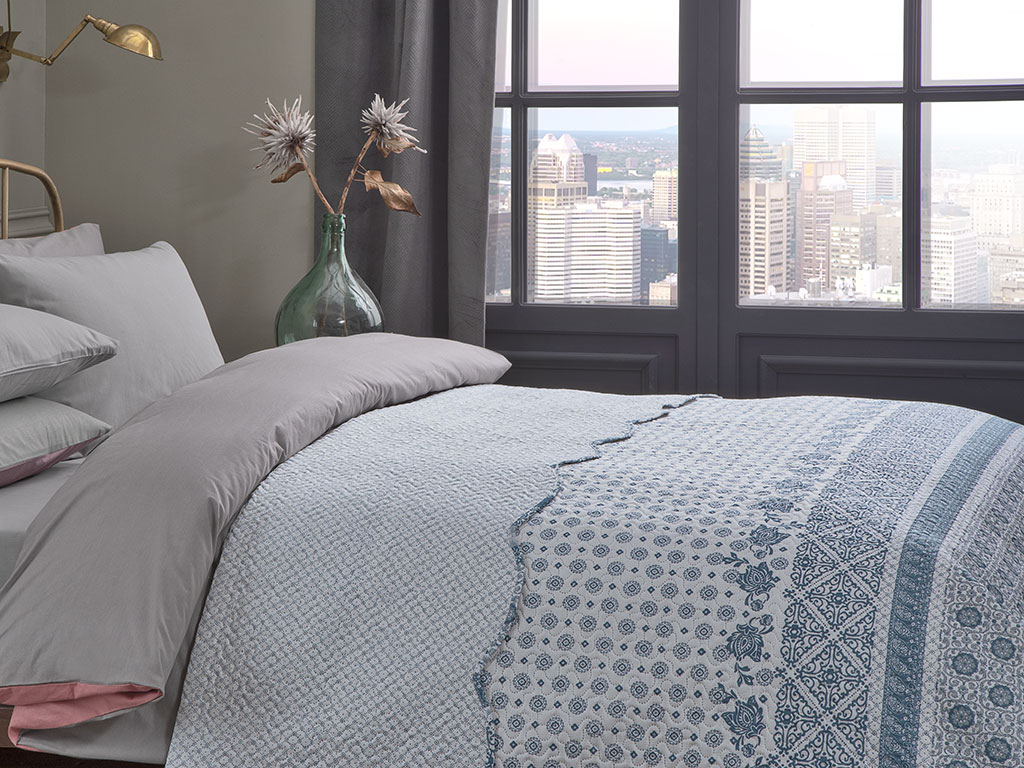 

Покрывало для кровати English Home Urban Floral 200х220 см Голубой