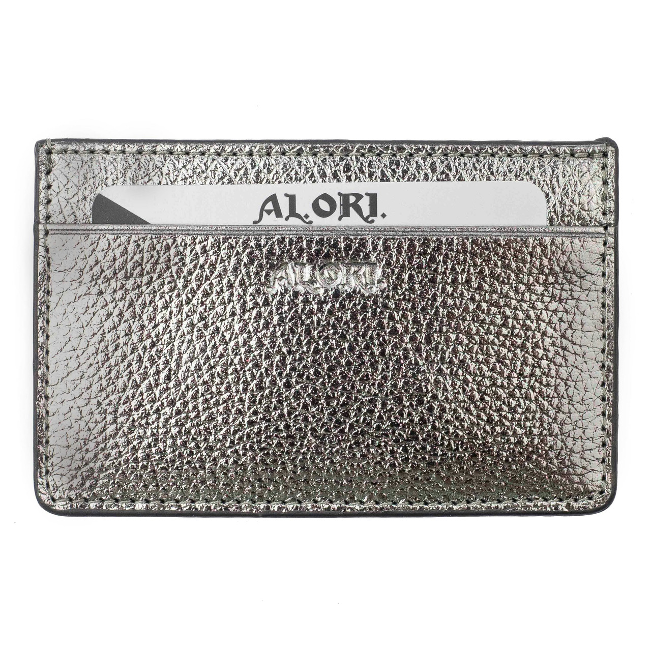 

Картхолдер ALORI из натуральной кожи флотар серебристый (DO-03-3 Silver)