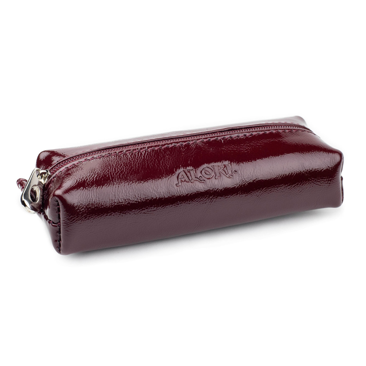 

Ключница ALORI из натуральной гладкой лаковой кожи Бордовая (KL-02-2 Bordo)