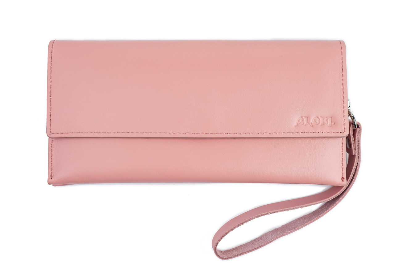 

Кошелёк ALORI из натуральной гладкой кожи Розовый (КО-01-1 Pink)
