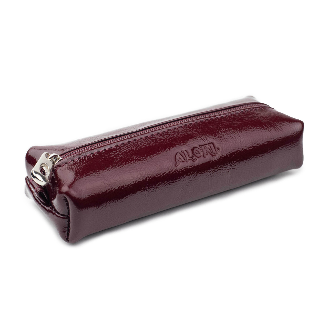 

Ключница ALORI из натуральной гладкая лаковой кожи Бордовая (KL-01-2 Bordo)