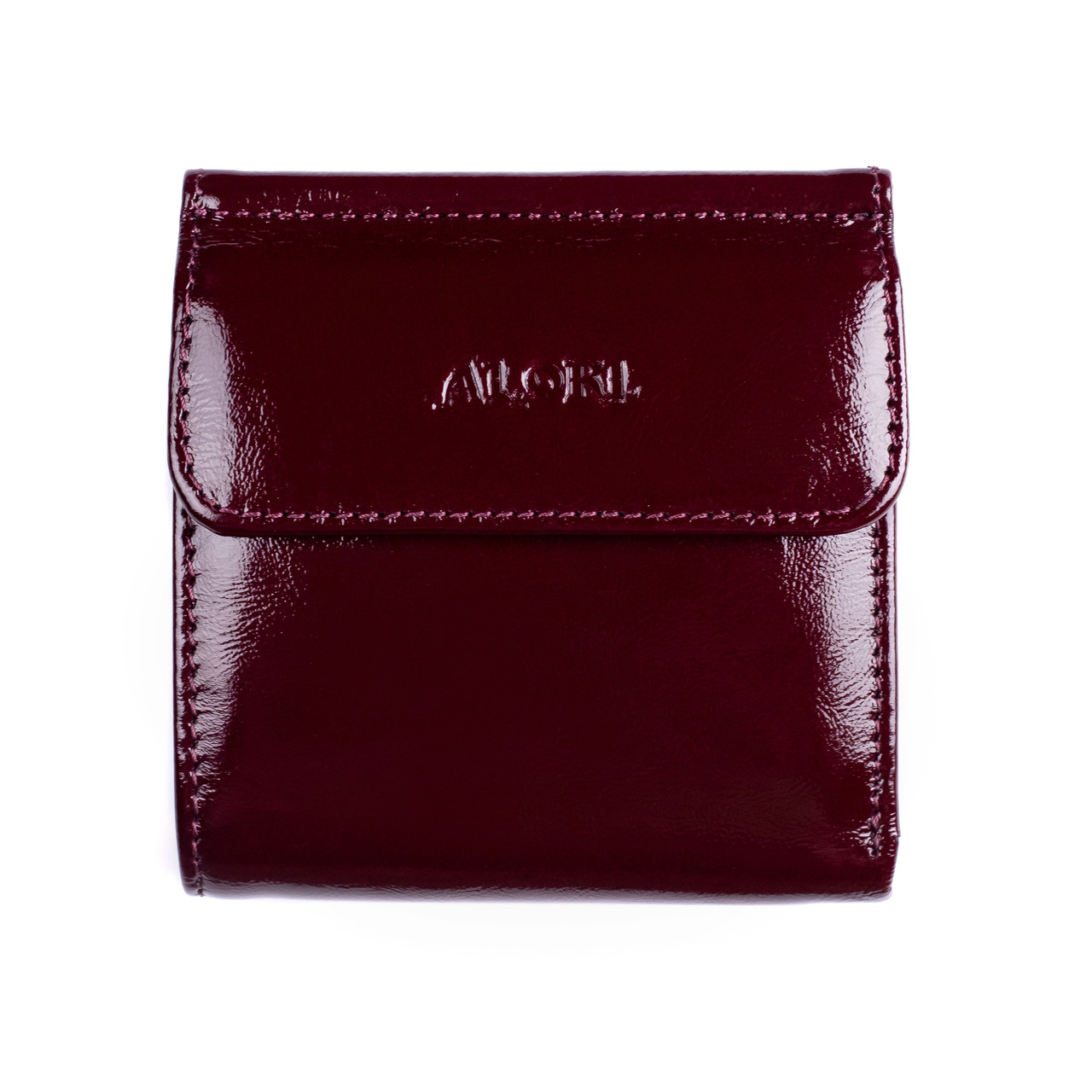 

Кошелёк-мини ALORI из натуральной гладкой лаковой кожи Бордовый (MA-02-2 Bordo)