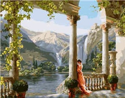 

Набір для розпису по номерах VA-1514 "Дівчина біля колони", розміром 40х50 см