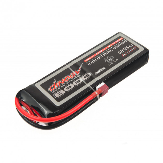 

Аккумулятор Dinogy Li-Pol 8000mAh 11.1V 3S 25C 25x60x175мм T-Plug