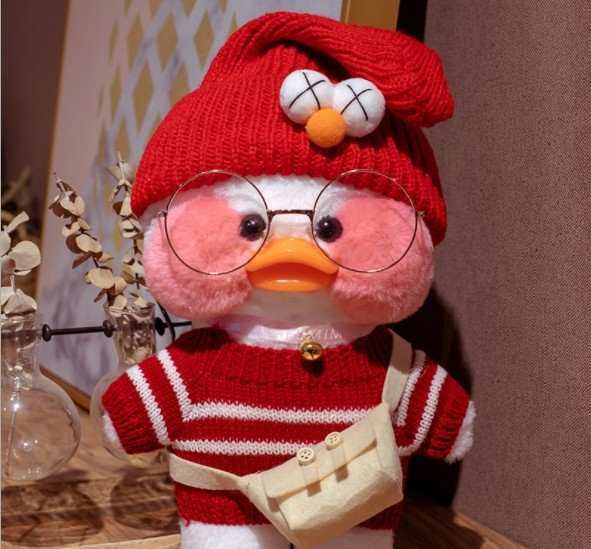 

Мягкая игрушка уточка Сafe-mimi duck в красной шапочке, 30 см