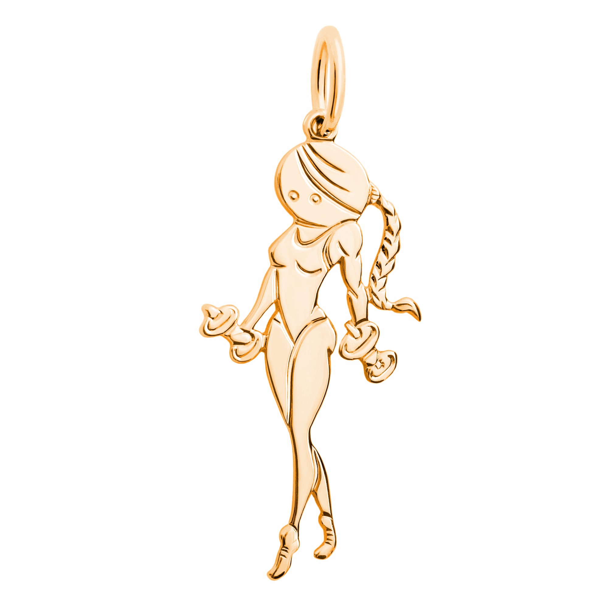 

Кулон-подвеска Девушка с гантелями Фитнес BOSNEX Sport Necklace Pendant Золото (JGP-0104)