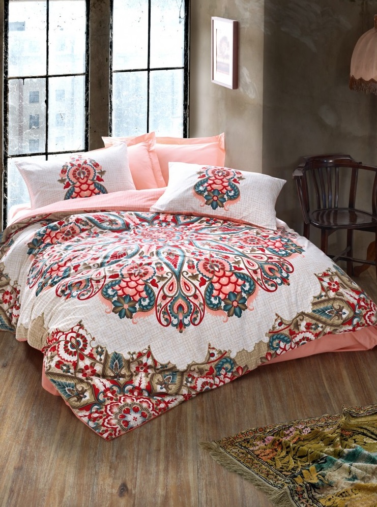 

Комплект постельного белья Cotton Box Ранфорс Orient Harsa Pudra 200х220