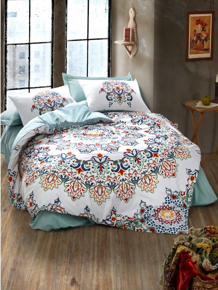 

Комплект постельного белья Cotton Box Ранфорс Orient Sezan Mavi 200х220